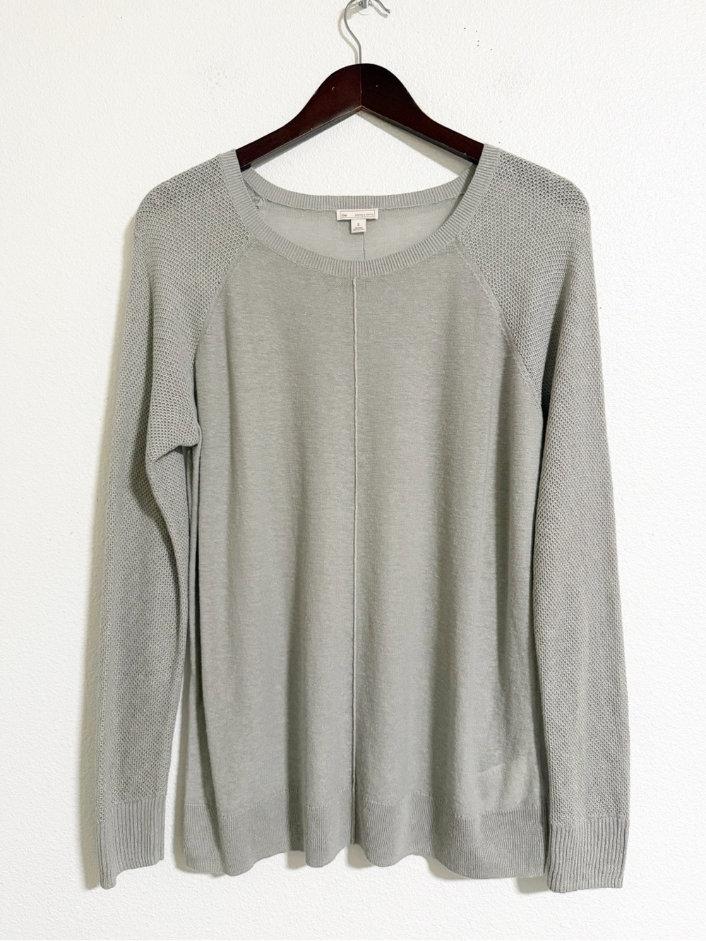 Gap Linen Blend Woven Lightweight Sweater Gray Size S